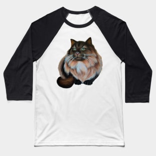 Chubby Furr Cat Baseball T-Shirt